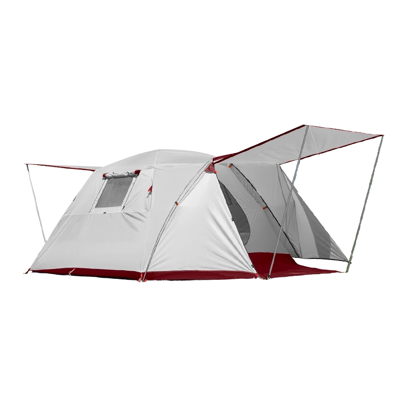 4 personers campingtält med ett rum och ett vardagsrum